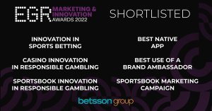 Ο όμιλος Betsson υποψήφιος για 6 βραβεία στα EGR Awards