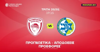 Ολυμπιακός – Μακάμπι Προγνωστικά (20/1/26)