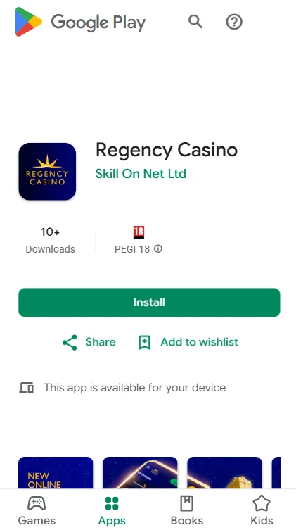 regency casino app android