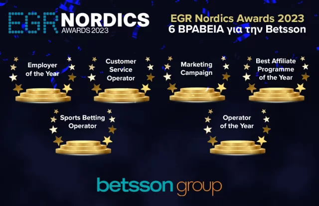 Η Betsson κέρδισε 6 βραβεία στα EGR Nordics Awards 2023